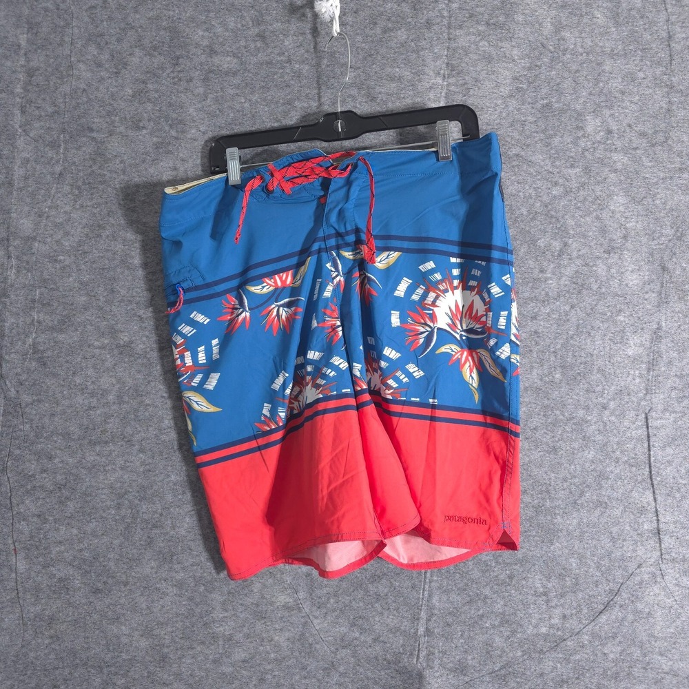 Patagonia Shorts Men's Sz 34 Hydropeak Boardshorts 9" Drawstring Stretch Planing